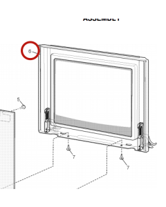 0038001795 WESTINGHOUSE OVEN DOOR INNER PANEL & GLASS