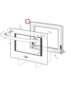 0038001806 CHEF ELECTROLUX DOOR OVEN INNER PANEL, HINGES & GLASS - SORRY NO LONGER AVAILABLE