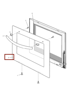 0038002712 DOOR OVEN GLASS OUTER