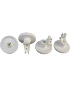 DWK002 WHEEL LOWER BASKET WHITE PKT4